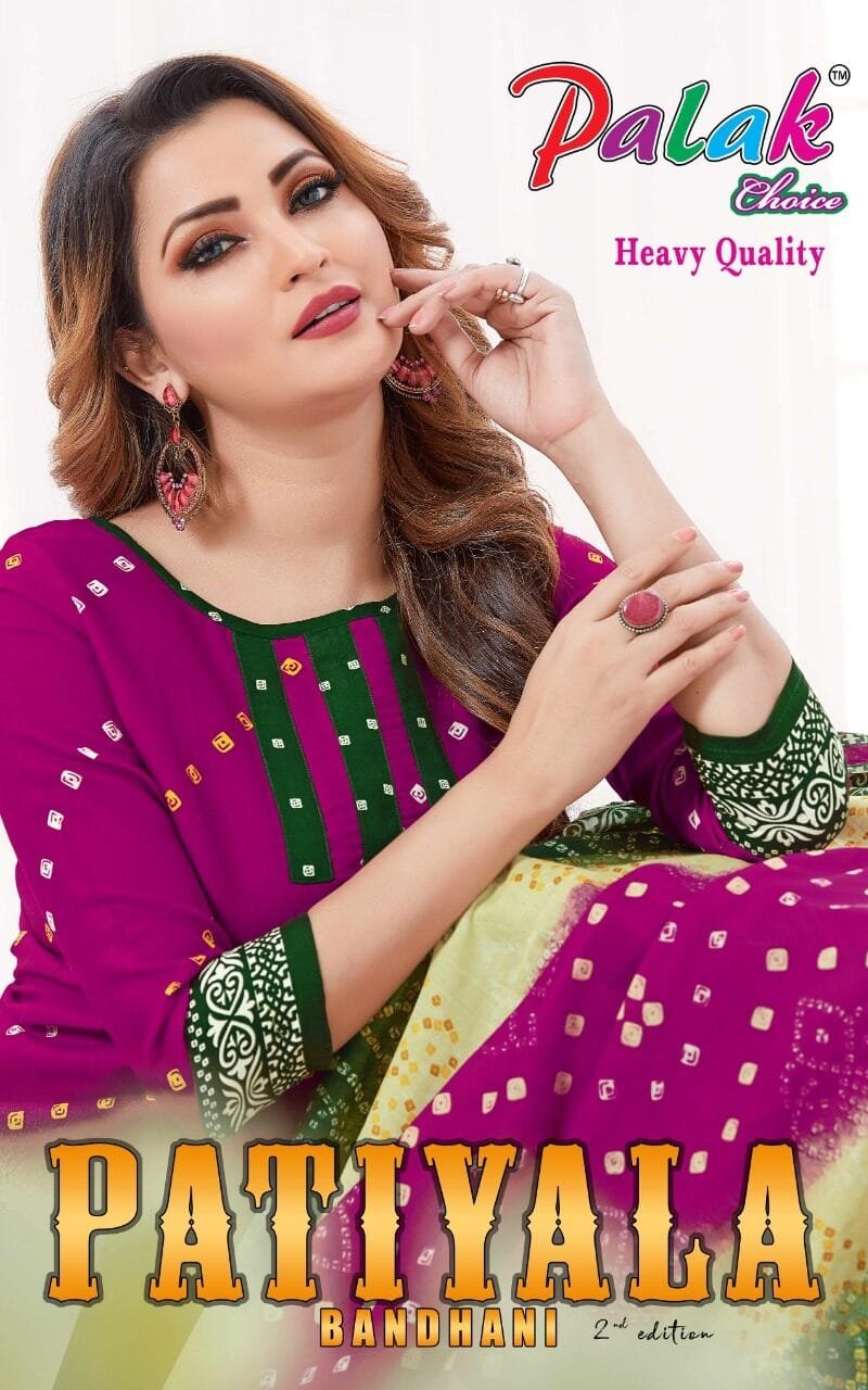 Patiyala Bandhani Vol 2 Palak Choice Wholesale Cotton Dress Material
