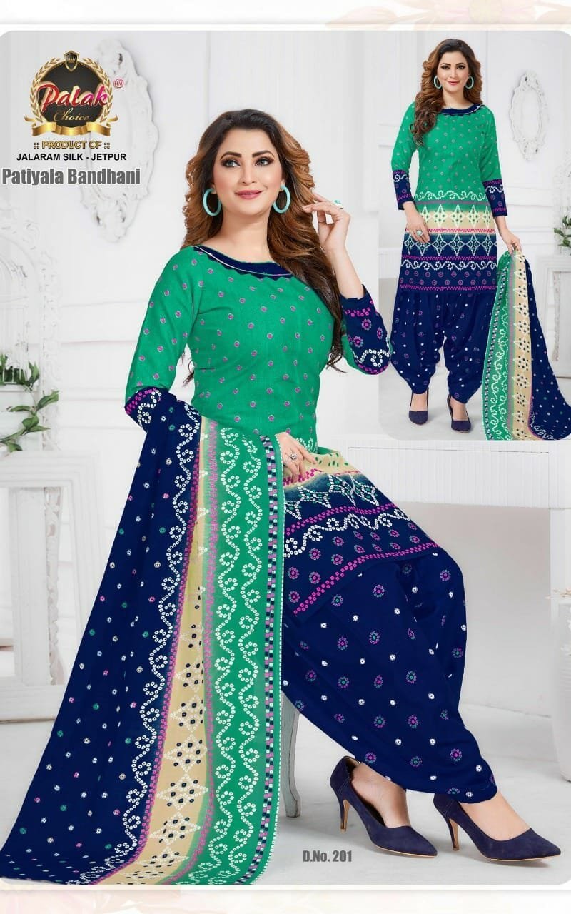 Patiyala Bandhani Vol 2 Palak Choice Wholesale Cotton Dress Material