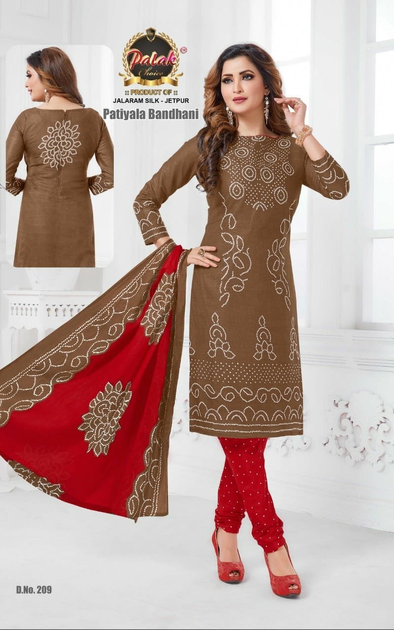 Patiyala Bandhani Vol 2 Palak Choice Wholesale Cotton Dress Material