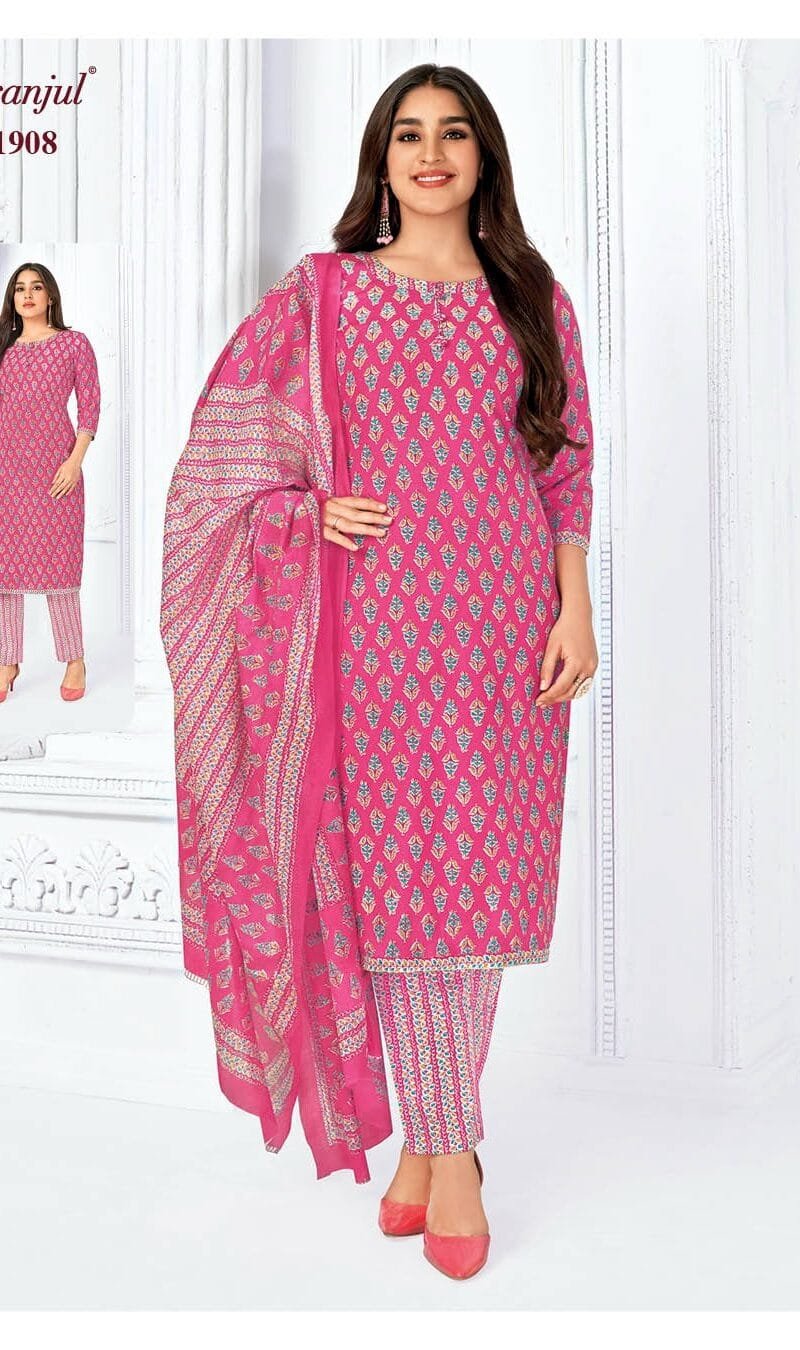 Pranjul Priyanka Vol 19 Wholesale Cotton Dress Material