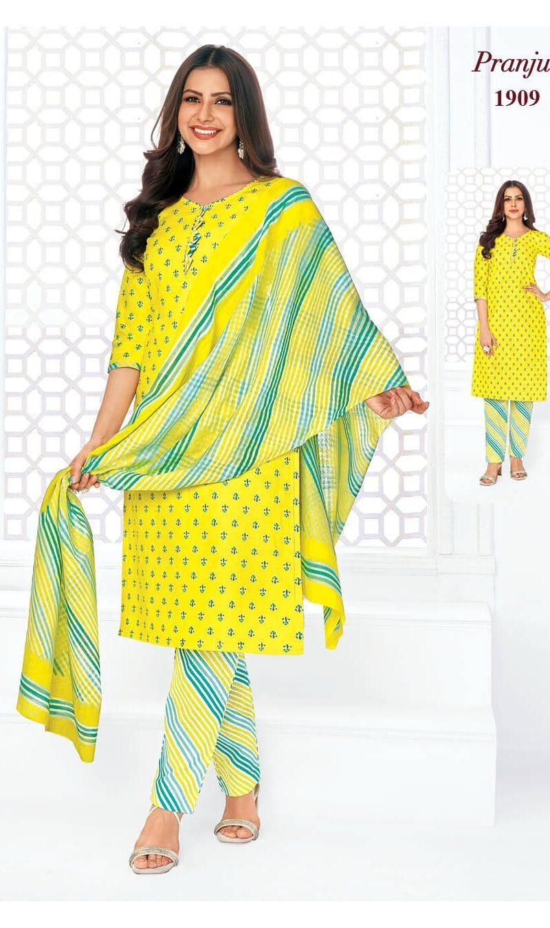 Pranjul Priyanka Vol 19 Wholesale Cotton Dress Material