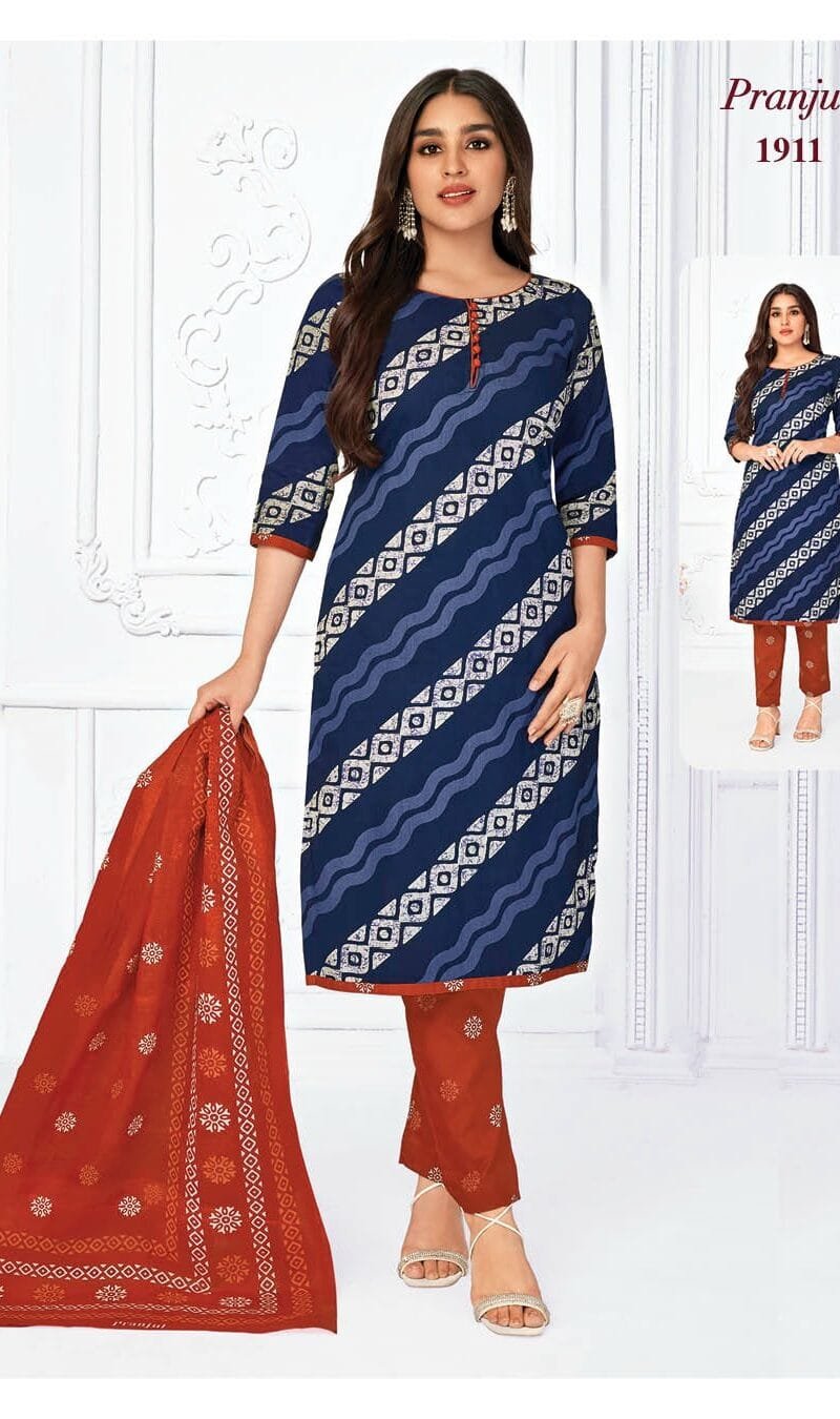 Pranjul Priyanka Vol 19 Wholesale Cotton Dress Material