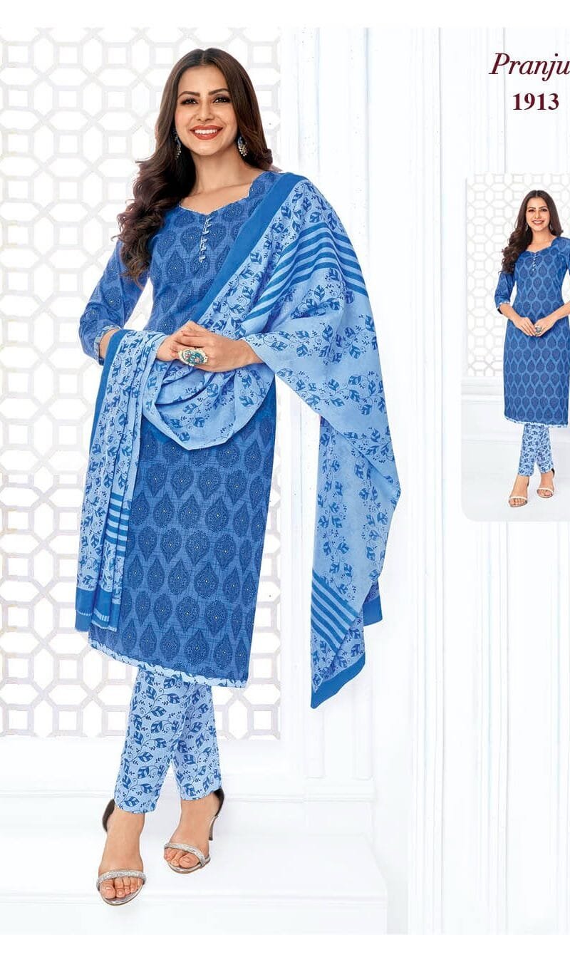 Pranjul Priyanka Vol 19 Wholesale Cotton Dress Material