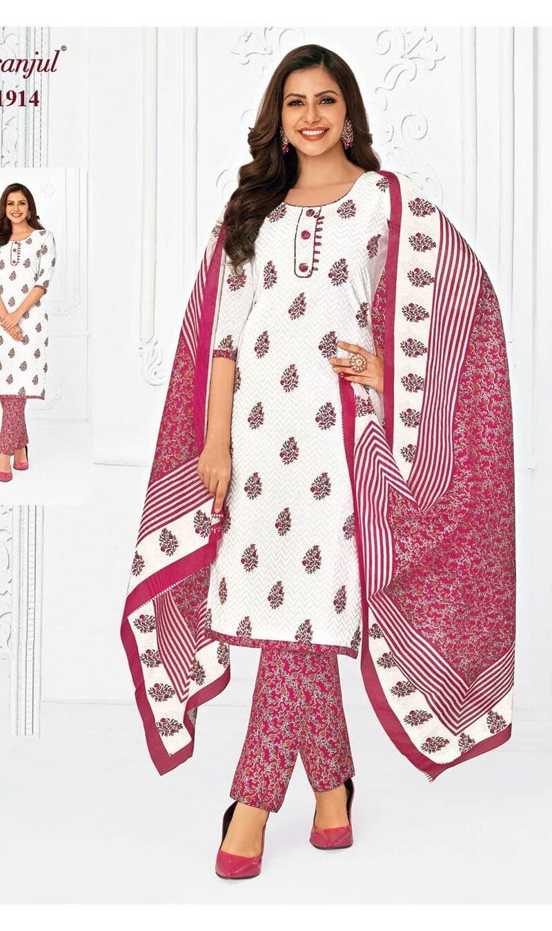 Pranjul Priyanka Vol 19 Wholesale Cotton Dress Material