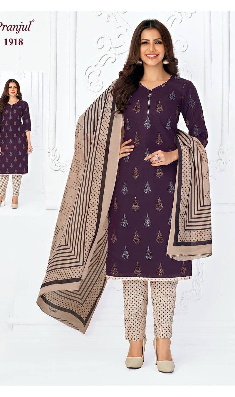 Pranjul Priyanka Vol 19 Wholesale Cotton Dress Material