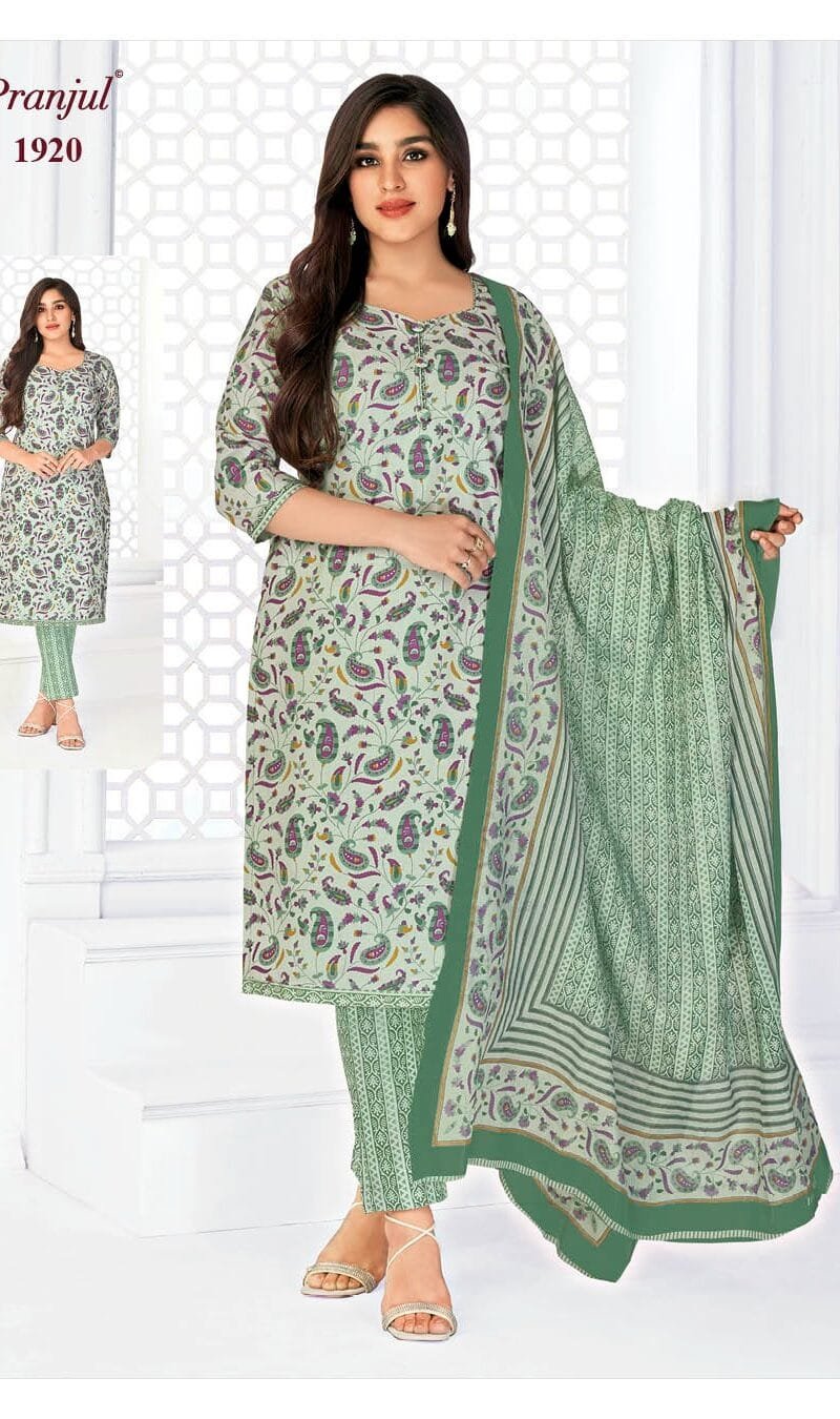 Pranjul Priyanka Vol 19 Wholesale Cotton Dress Material