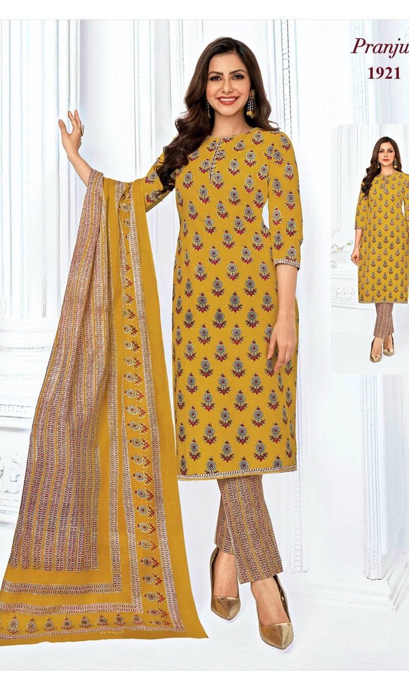 Pranjul Priyanka Vol 19 Wholesale Cotton Dress Material