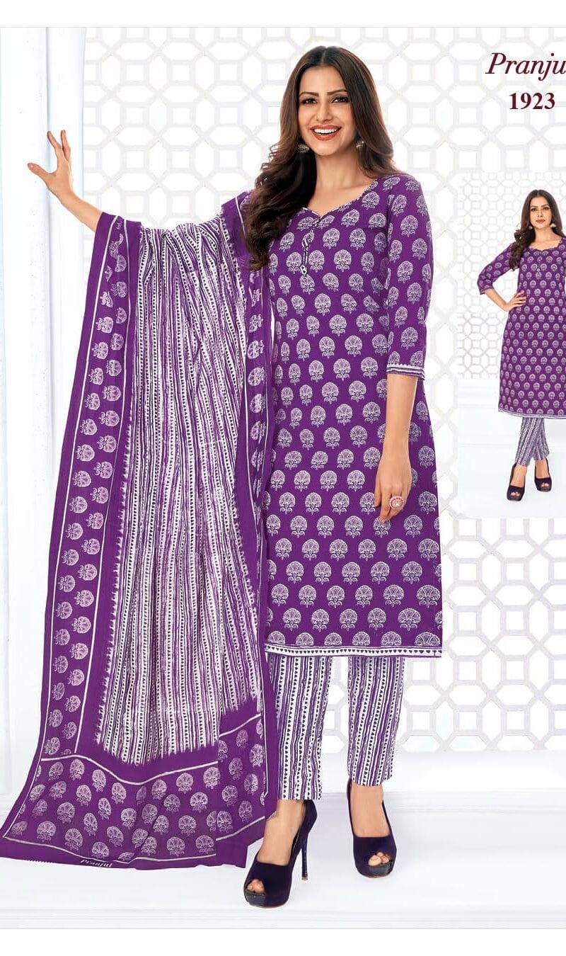 Pranjul Priyanka Vol 19 Wholesale Cotton Dress Material