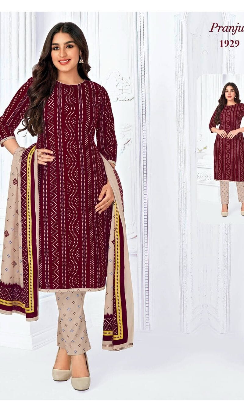 Pranjul Priyanka Vol 19 Wholesale Cotton Dress Material