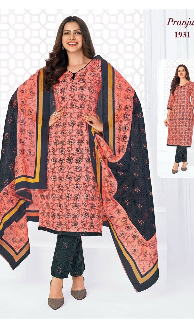 Pranjul Priyanka Vol 19 Wholesale Cotton Dress Material