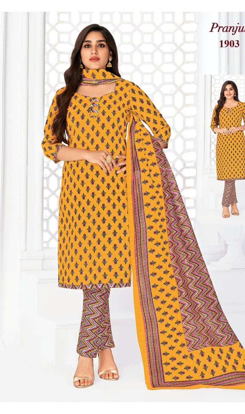 Pranjul Priyanka Vol 19 Wholesale Cotton Dress Material