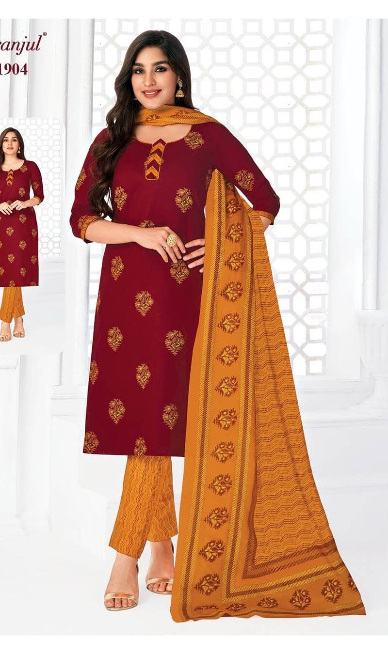 Pranjul Priyanka Vol 19 Wholesale Cotton Dress Material