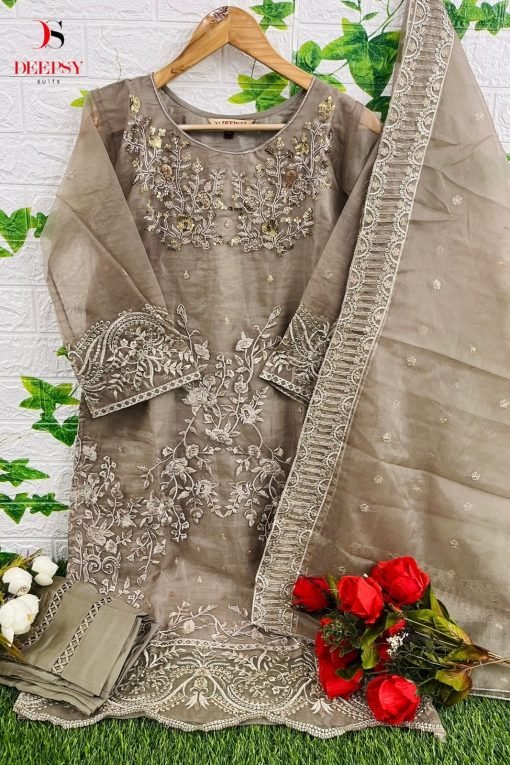 Pure Organza with Embroidery Handwork Work Ready To Wear Deepsy Collection