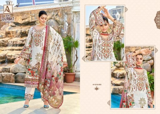 QURBAT Vol 11 Alok Suit Zam Cotton Digital Pakistani Print with Fancy Embroidery