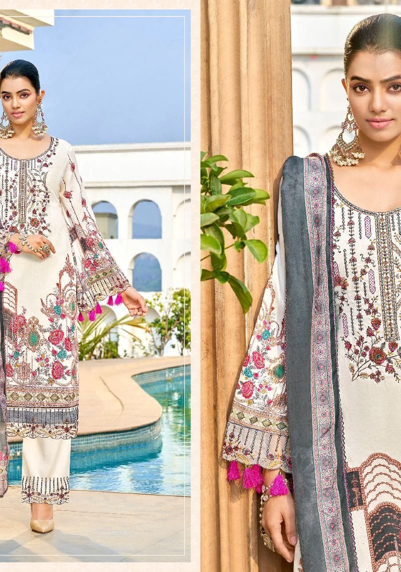 QURBAT Vol 11 Alok Suit Zam Cotton Digital Pakistani Print with Fancy Embroidery
