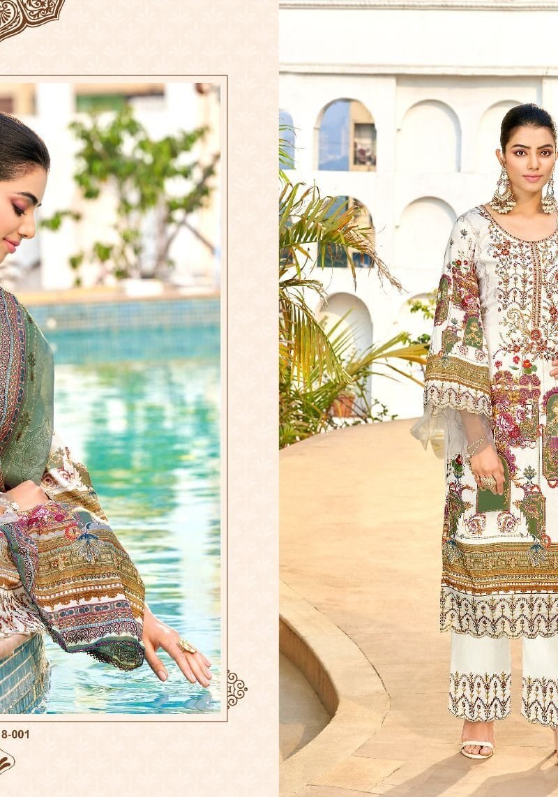QURBAT Vol 11 Alok Suit Zam Cotton Digital Pakistani Print with Fancy Embroidery