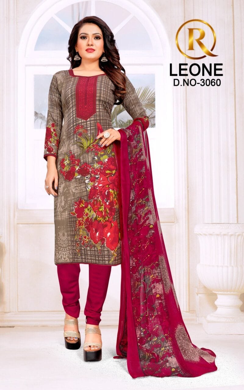 R Leone Synthetic Selection Wholesale Dress Material