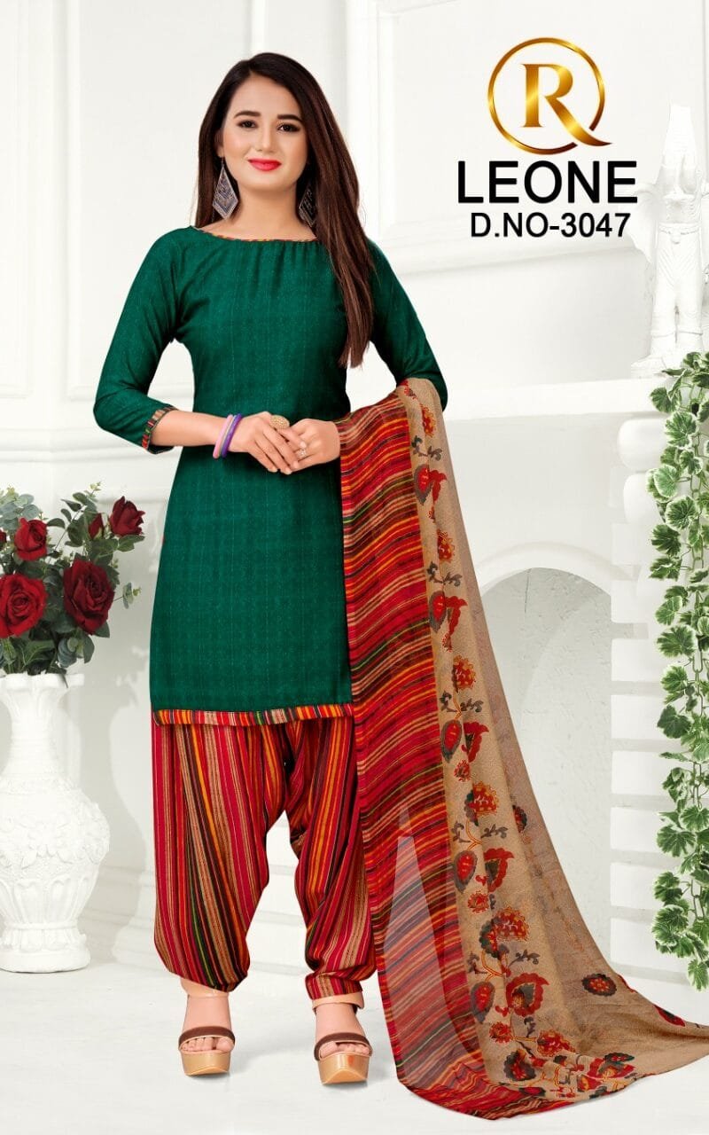 R Leone Synthetic Selection Wholesale Dress Material