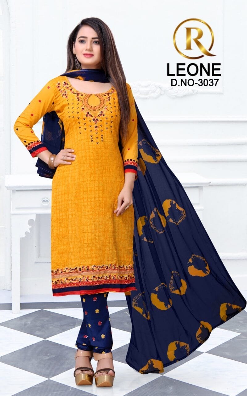 R Leone Synthetic Selection Wholesale Dress Material
