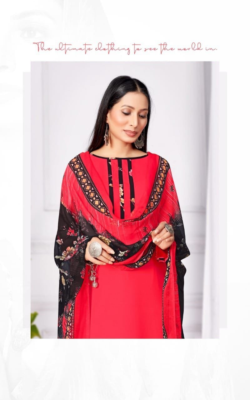 RNX Ruhi Patiyala American Crepe Wholesale Dress Material