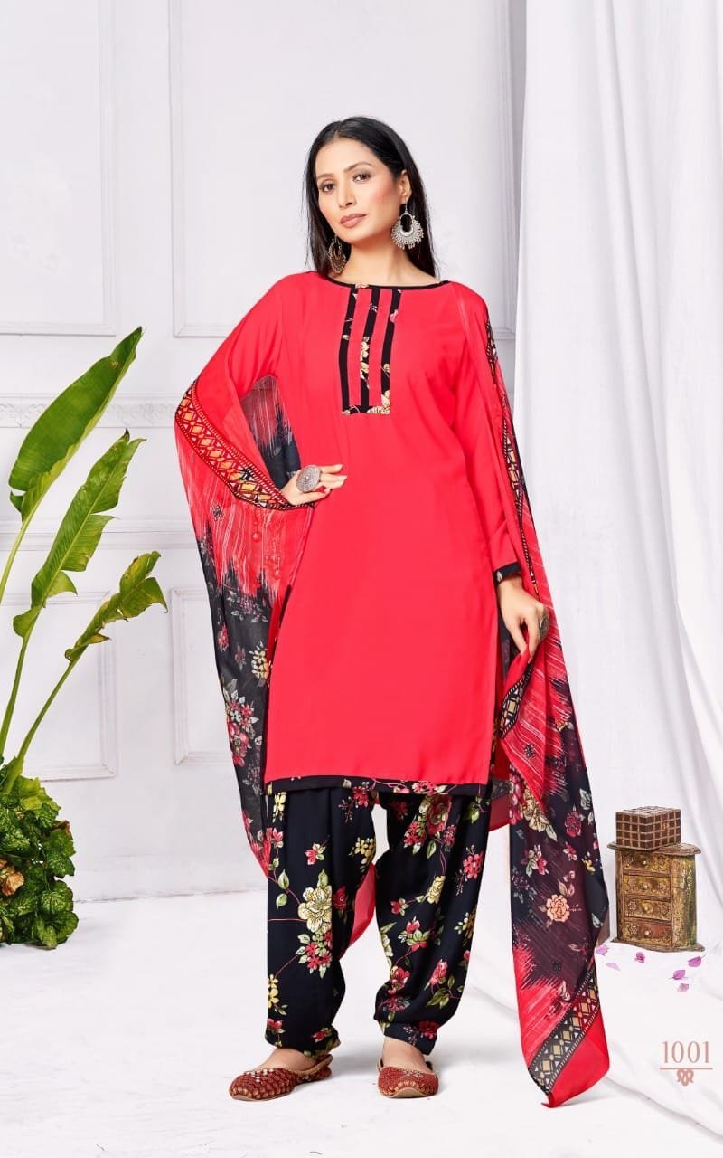 RNX Ruhi Patiyala American Crepe Wholesale Dress Material