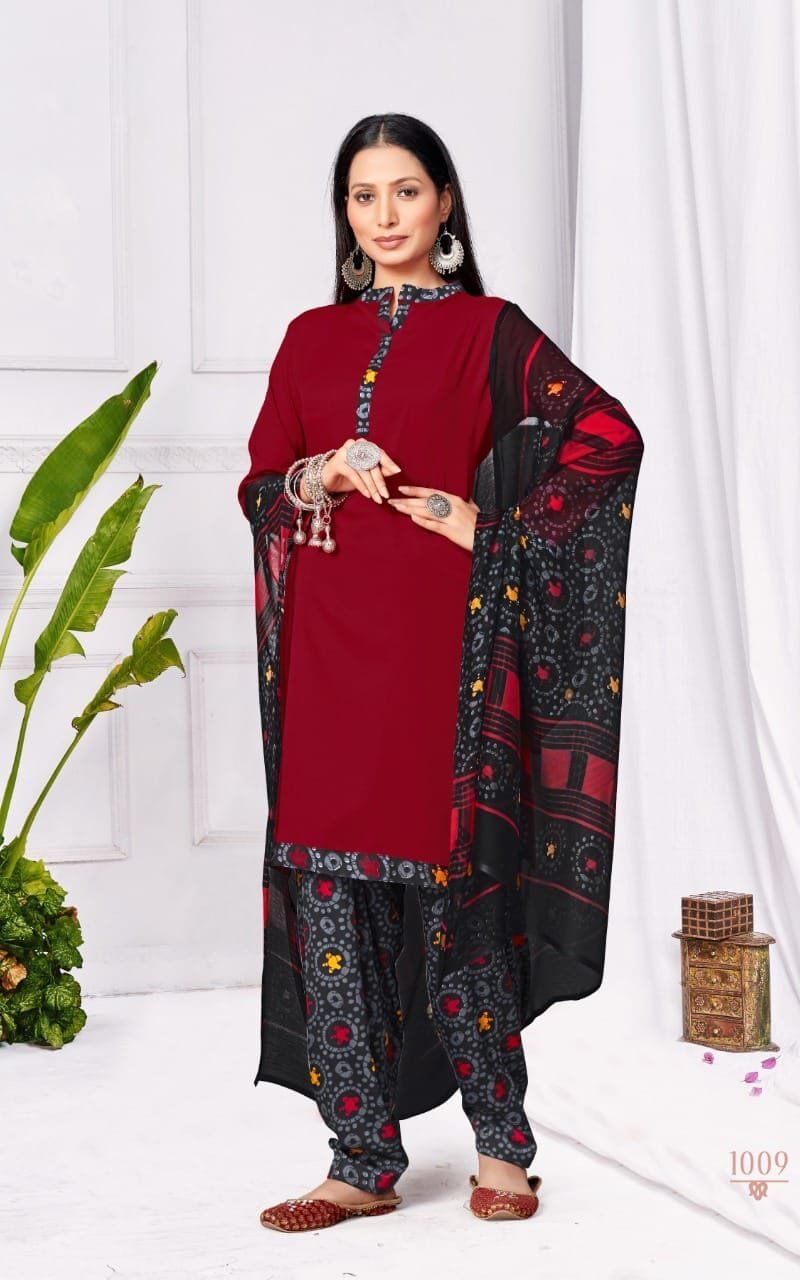 RNX Ruhi Patiyala American Crepe Wholesale Dress Material