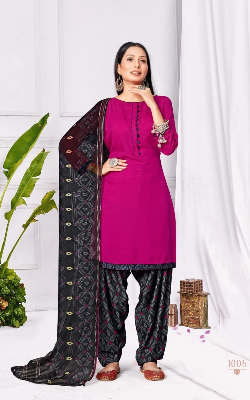 RNX Ruhi Patiyala American Crepe Wholesale Dress Material