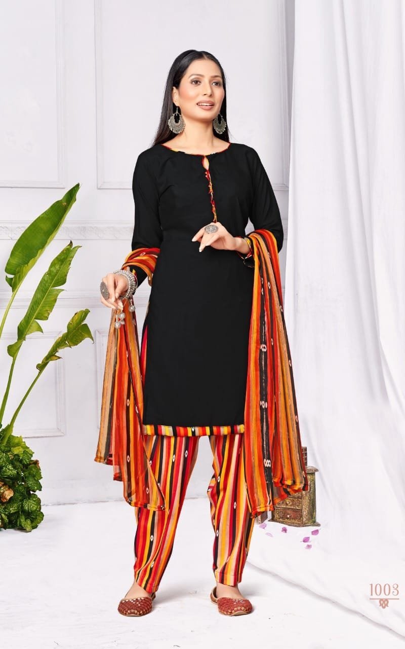 RNX Ruhi Patiyala American Crepe Wholesale Dress Material