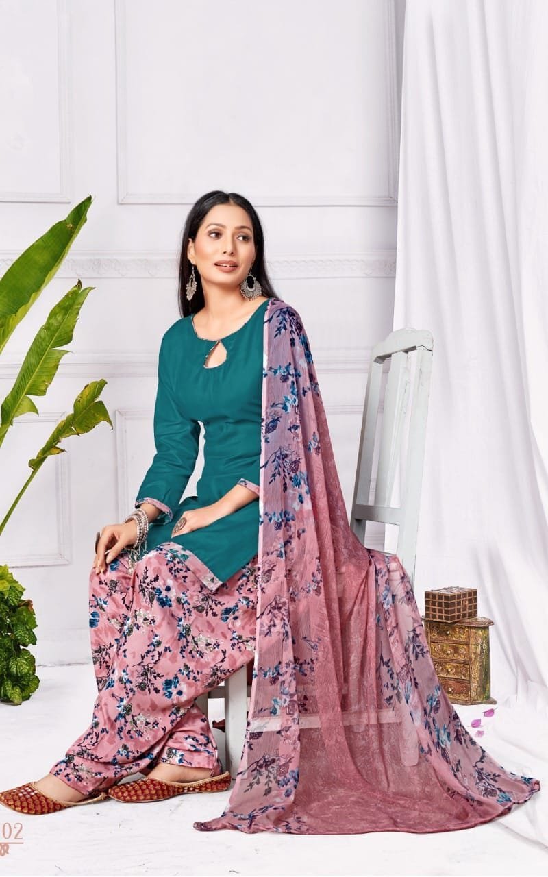 RNX Ruhi Patiyala American Crepe Wholesale Dress Material