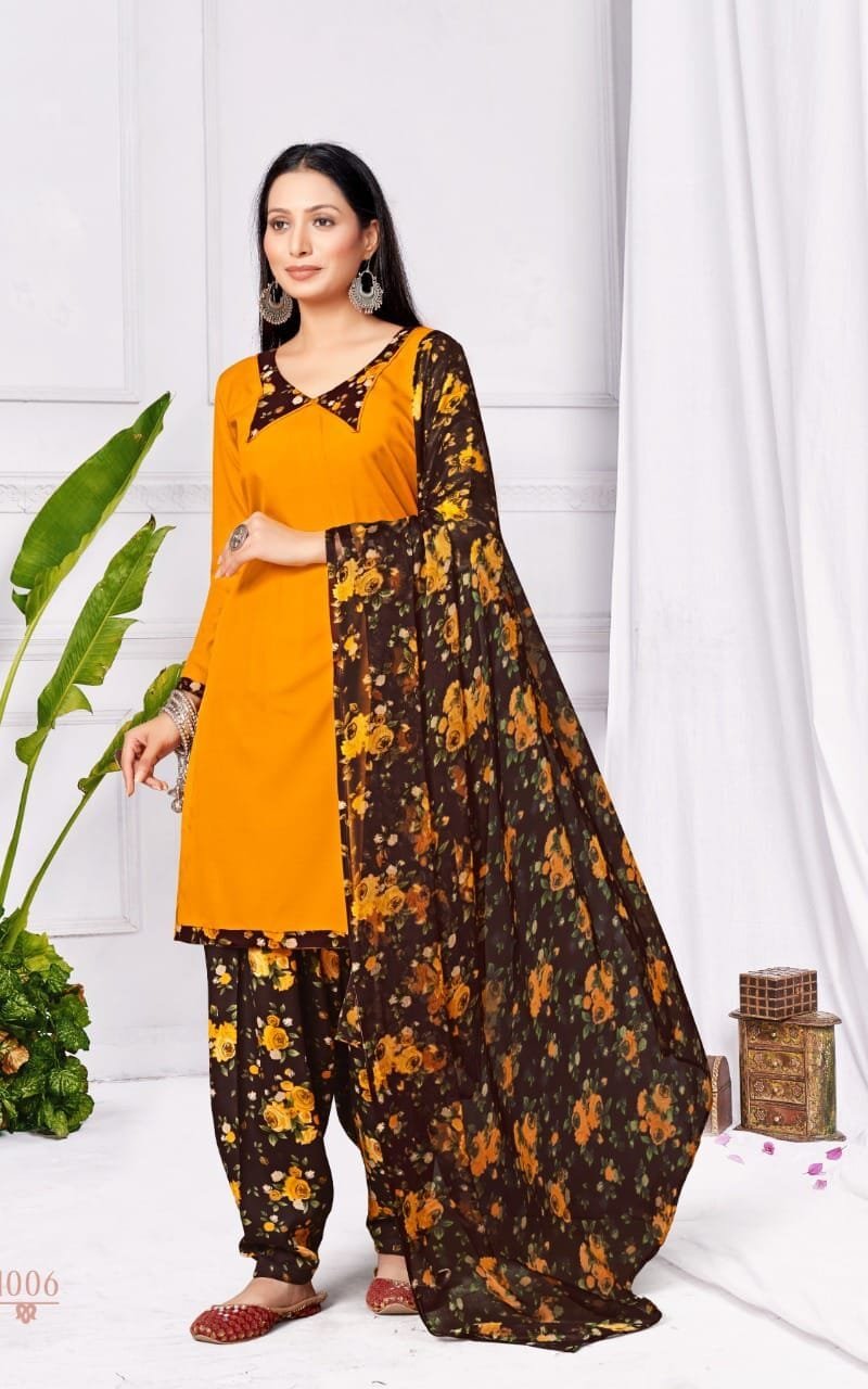 RNX Ruhi Patiyala American Crepe Wholesale Dress Material