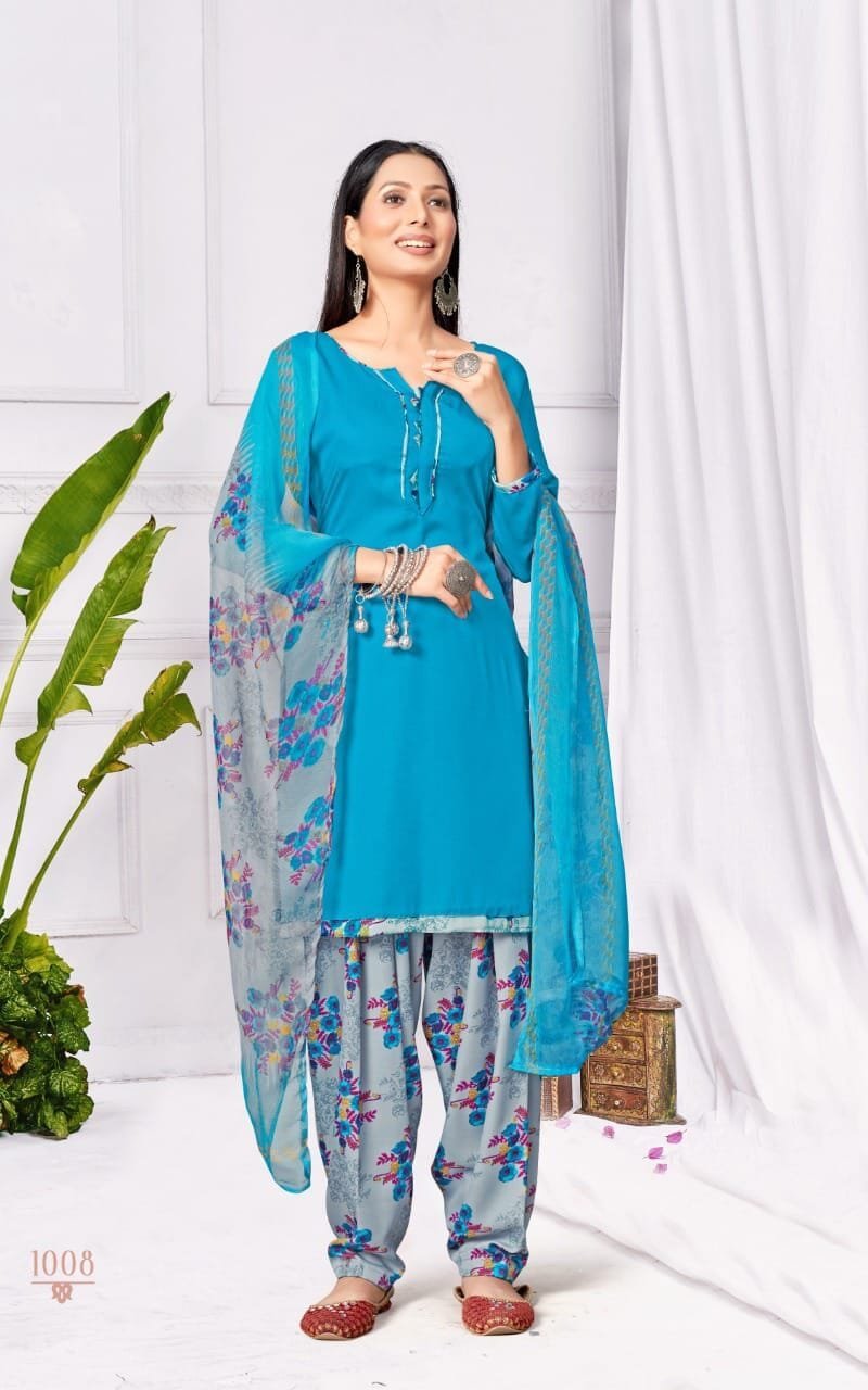 RNX Ruhi Patiyala American Crepe Wholesale Dress Material