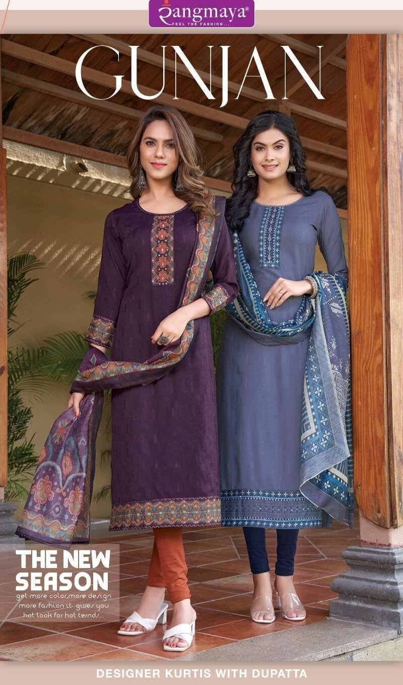 Rangmaya Gunjan Trendy Designer Kurtis Readymade Collection