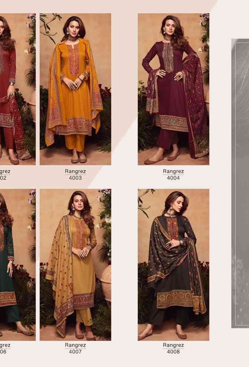 Rangrez Mumtaz Arts Pure Viscose Jam Satin With Heavy Embroidery