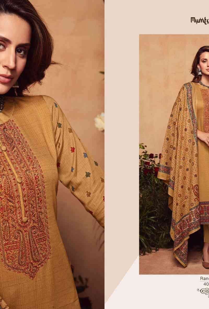 Rangrez Mumtaz Arts Pure Viscose Jam Satin With Heavy Embroidery