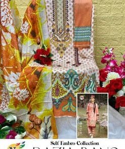 Razia Bano Nand Gopal Full Of Neck Embroidery Heavy Lawn Cotton Printed