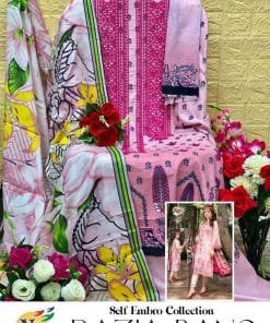 Razia Bano Nand Gopal Full Of Neck Embroidery Heavy Lawn Cotton Printed