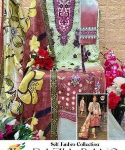 Razia Bano Nand Gopal Full Of Neck Embroidery Heavy Lawn Cotton Printed