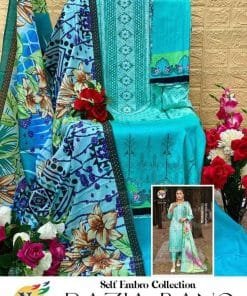 Razia Bano Nand Gopal Full Of Neck Embroidery Heavy Lawn Cotton Printed