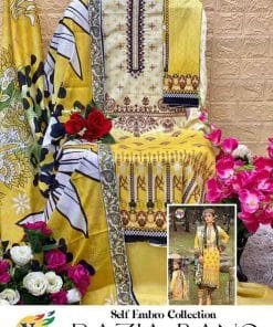 Razia Bano Nand Gopal Full Of Neck Embroidery Heavy Lawn Cotton Printed