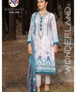 Razia Bano Nand Gopal Full Of Neck Embroidery Heavy Lawn Cotton Printed