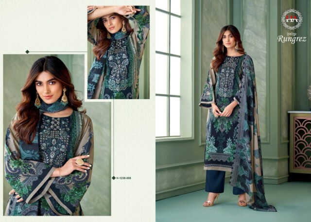 Rungrez Harshit Fashion Hub Alok Suit Pure Cambric Digital Pakistani Print