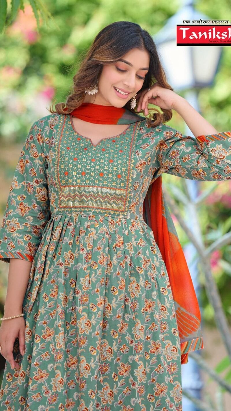 Sakshi With Embroidery Sikvans Work Readymade Catalogue