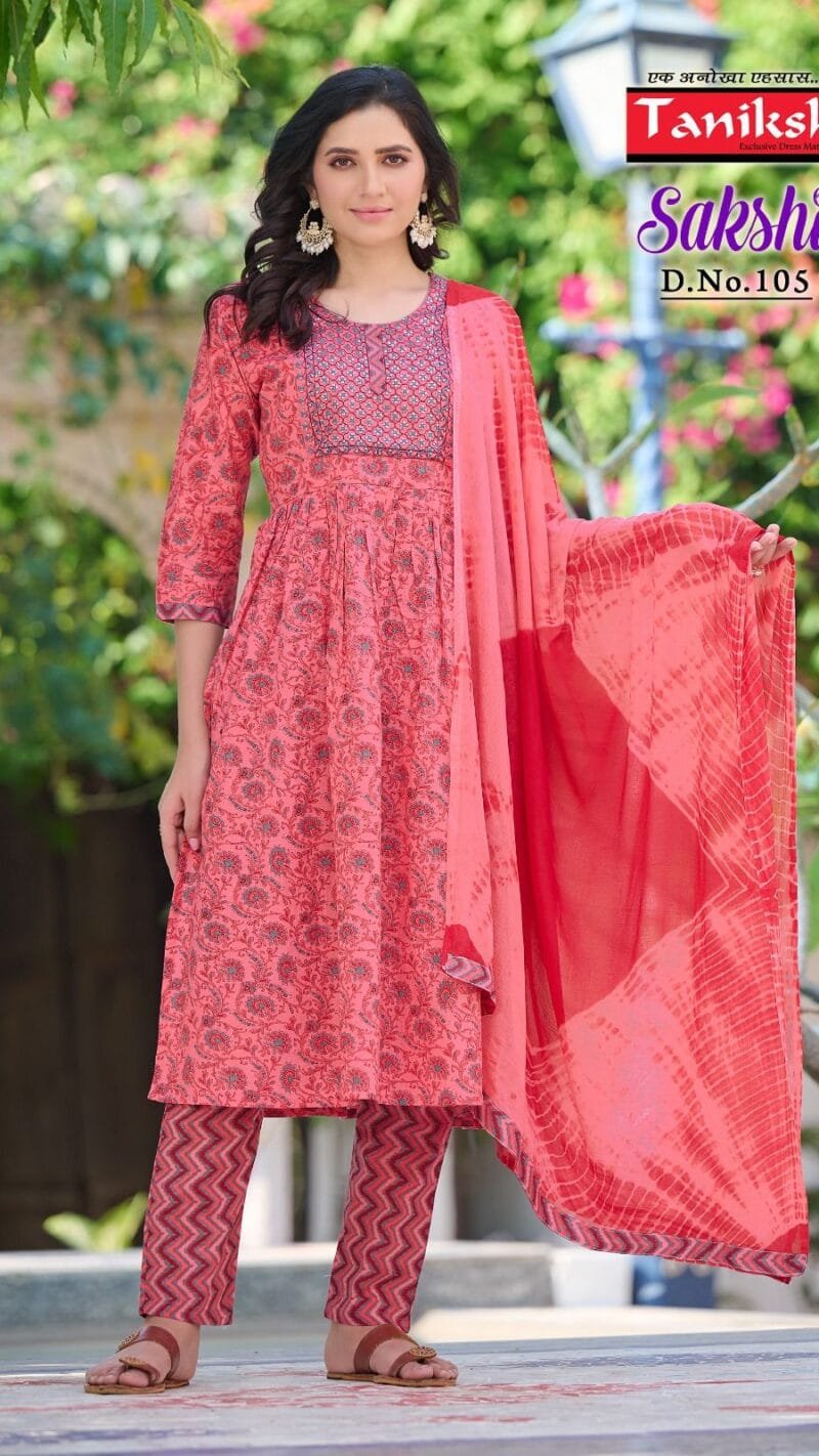 Sakshi With Embroidery Sikvans Work Readymade Catalogue