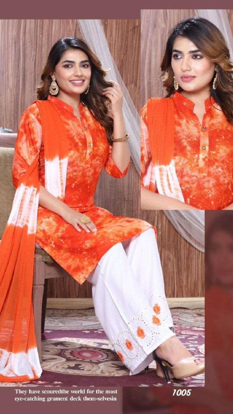 Shibori Fashion Talk Kurti Palazzo with Dupatta collection