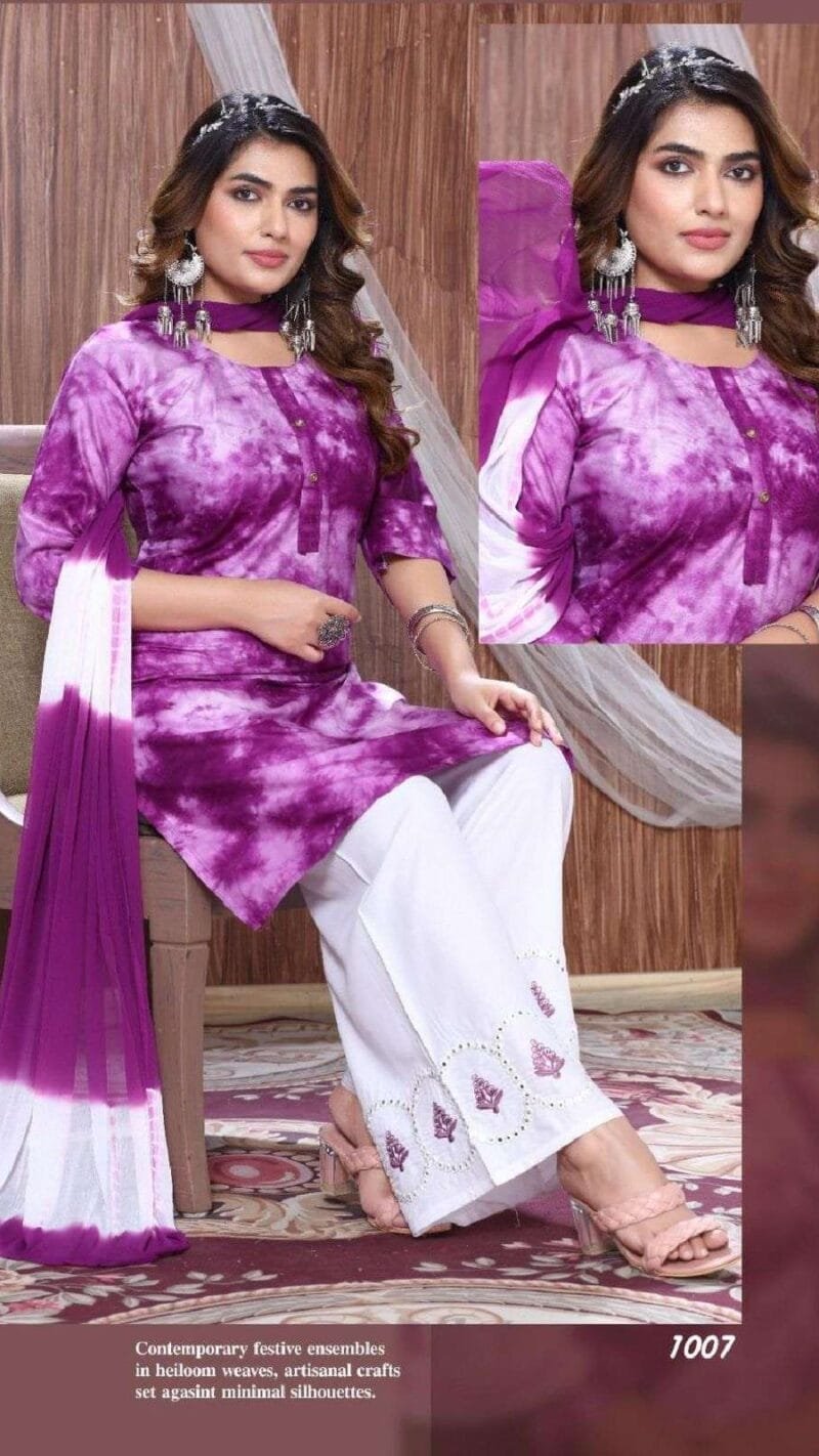 Shibori Fashion Talk Kurti Palazzo with Dupatta collection