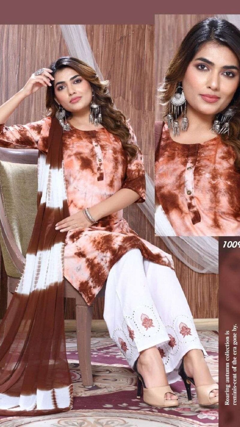 Shibori Fashion Talk Kurti Palazzo with Dupatta collection