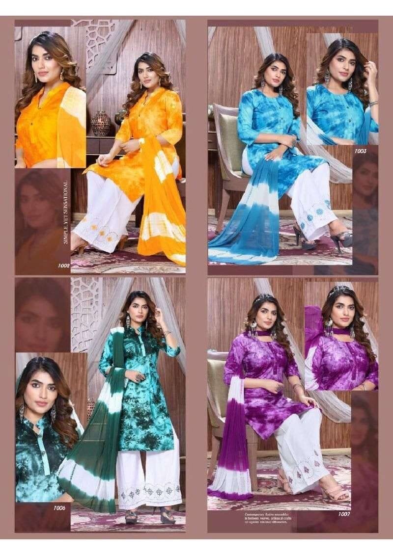 Shibori Fashion Talk Kurti Palazzo with Dupatta collection