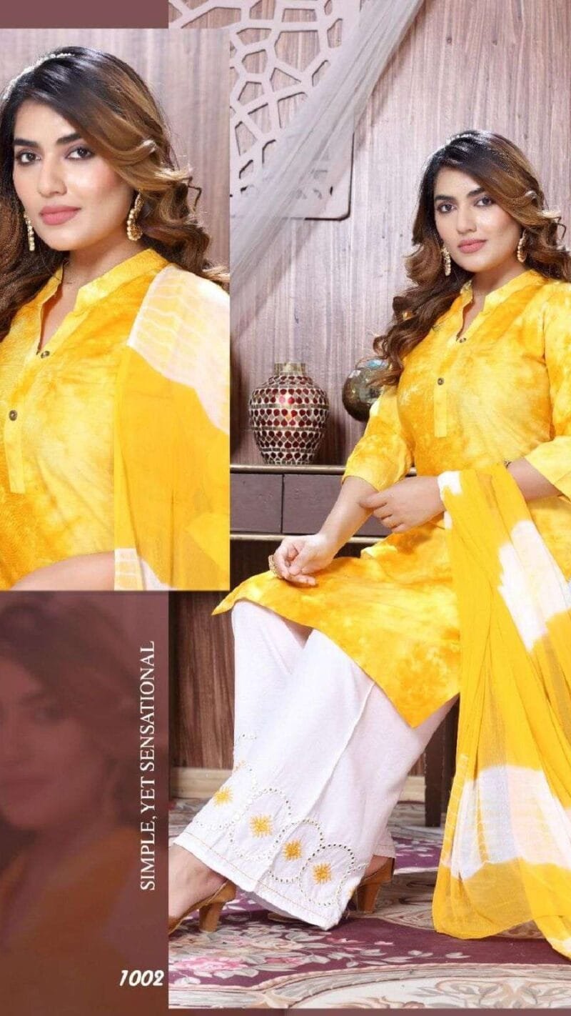 Shibori Fashion Talk Kurti Palazzo with Dupatta collection