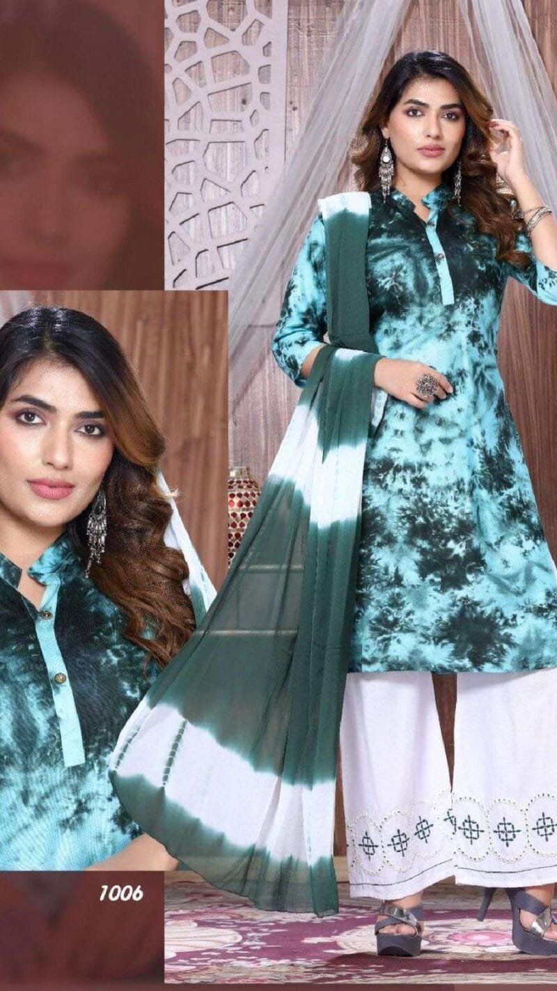 Shibori Fashion Talk Kurti Palazzo with Dupatta collection