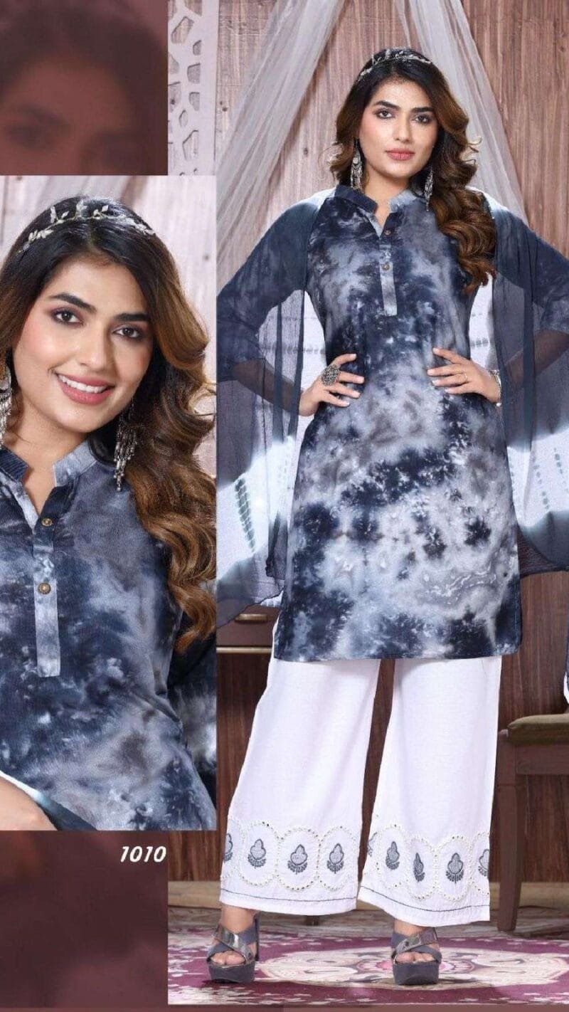 Shibori Fashion Talk Kurti Palazzo with Dupatta collection